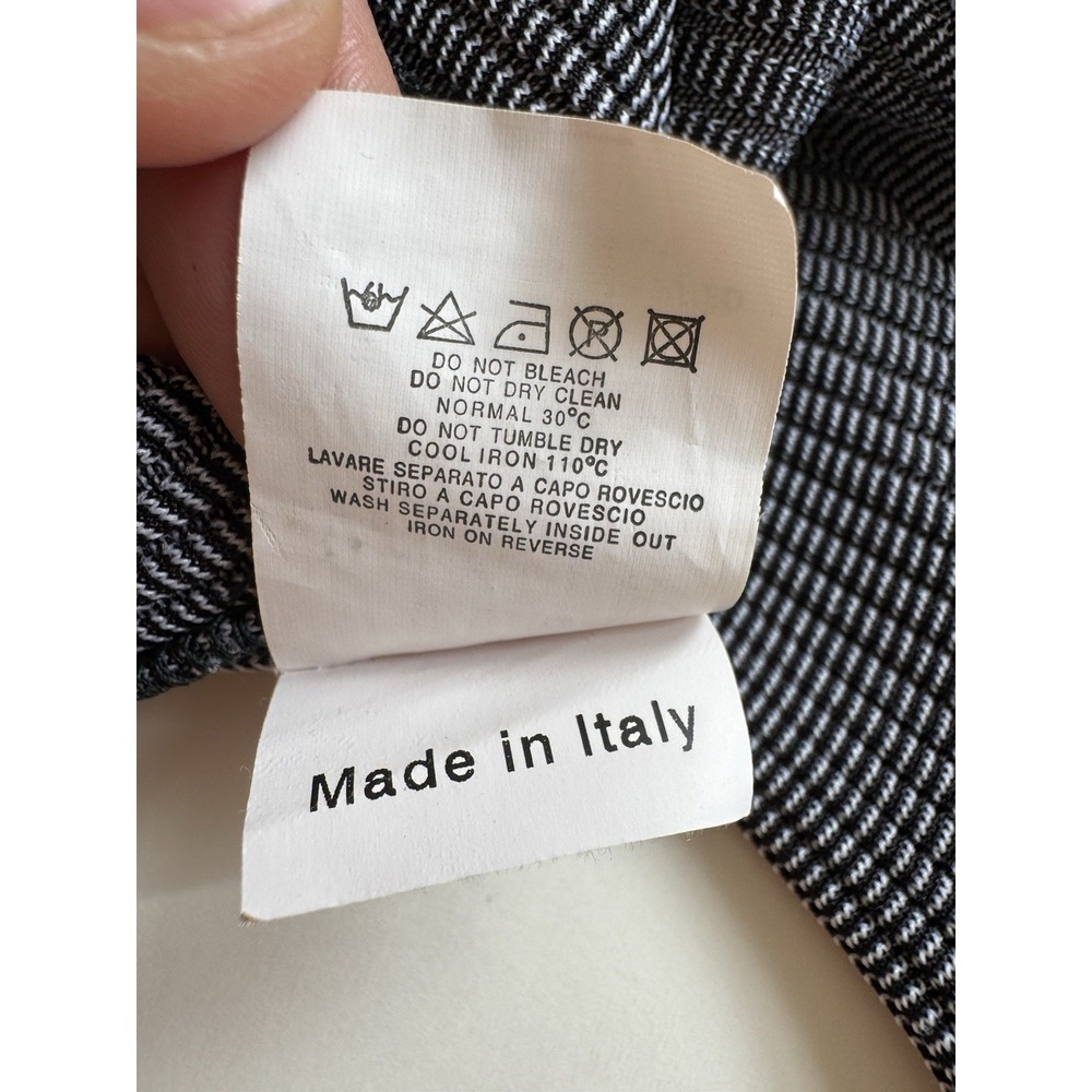 Krizia Maglia Jeans- Silk Blend Knit T Shirt Navy Size 10 US Stretchy - Picture 10 of 16
